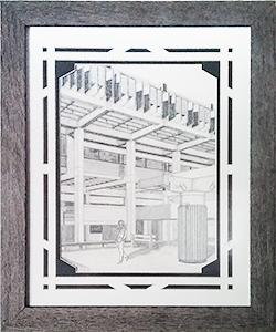 Framed Architectural Drawing