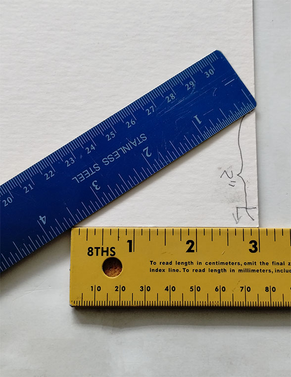 Measuring the hypotenuse of a right triangle
