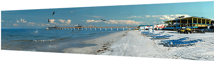 Trapezoidal Fort Myers Beach Fishing Pier