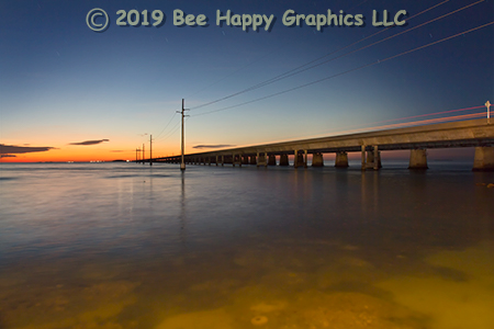 Seven-mile Bridge At Twilight